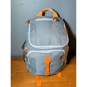 Embark Backpack Hiking Daypack Travel School Book Bag Gray/Orange VG